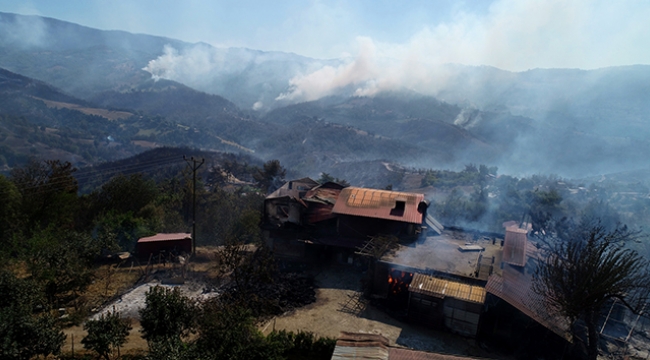 Kozan'da orman da evler de böyle yandı