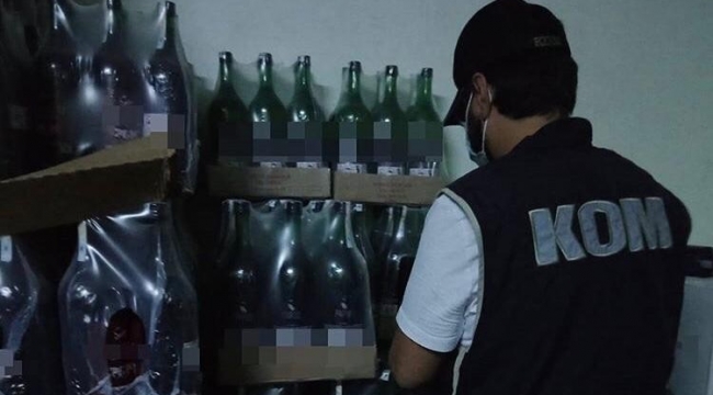 İzmir polisinden sahte içki operasyonu