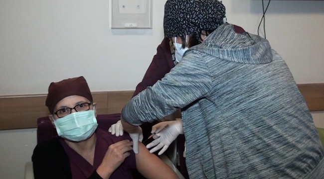 Çankırı'da korona virüs aşısı uygulanmaya başlandı