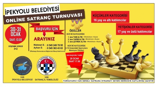 İpekyolu Belediyesinden online satranç turnuvası