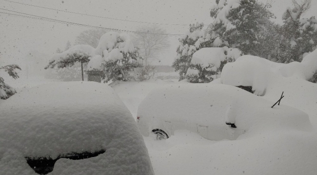 Japonya'da kar yağışı nedeniyle yüzlerce araç yolda kaldı, 1 kişi öldü