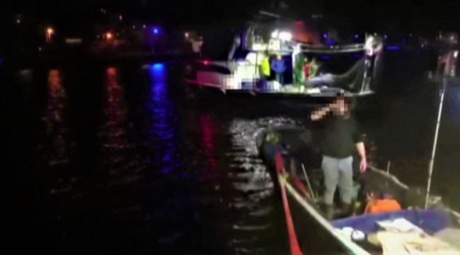 Kaçak avcılar denizde polise yakalandı