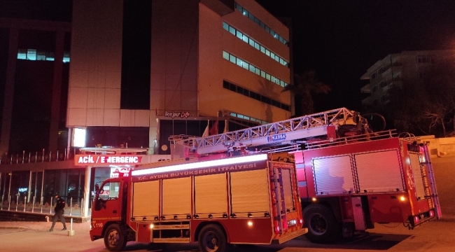 Kuşadası'ndaki özel hastanede yangın paniği