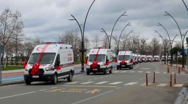 Ordu'ya 13 yeni tam donanımlı ambulans
