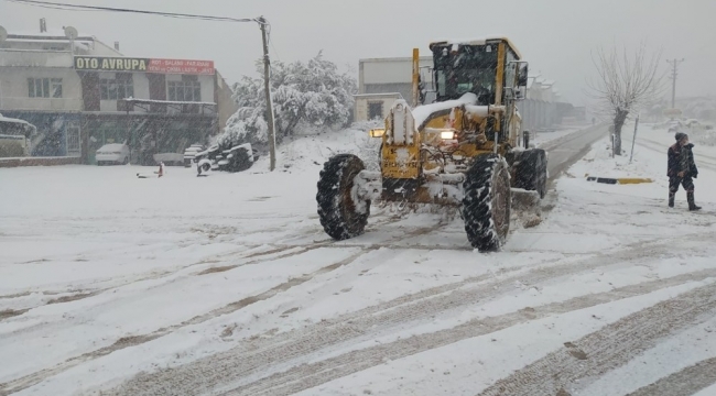 Soma Belediyesinden karla mücadele