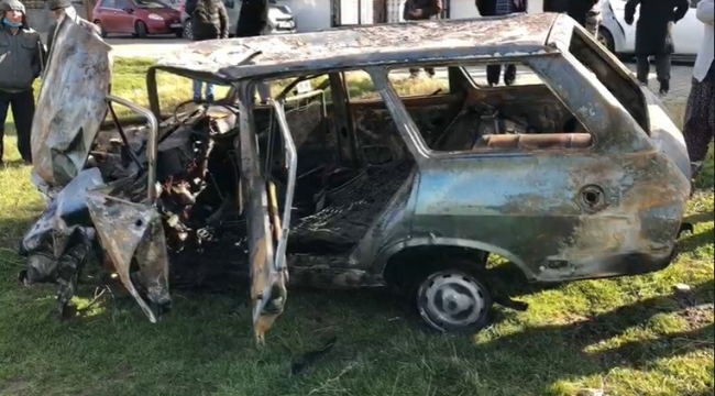 Tekirdağ'da feci kaza: Sıkıştığı otomobilde yanarak can verdi