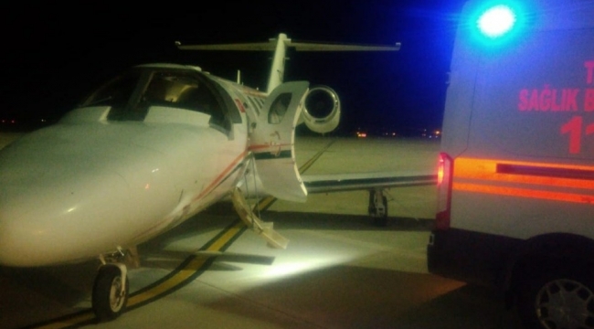 Uçak ambulans 2,5 aylık bebek için havalandı