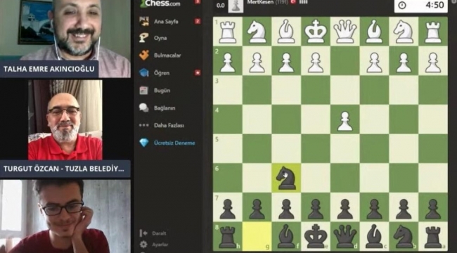 Tuzla'da online satranç turnuvasına yoğun ilgi