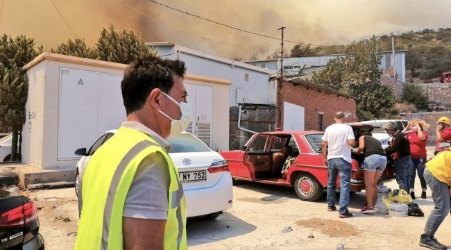  Bodrum'da bir yangın daha : Çevredeki evler boşaltılıyor!